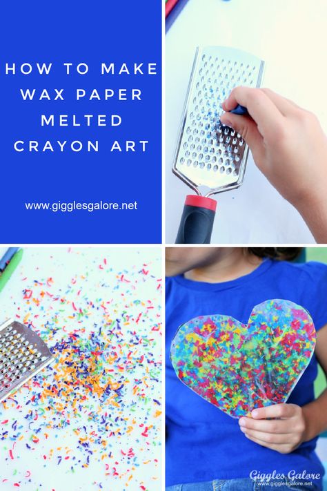 How to make wax paper crayon art Crayon Stained Glass Wax Paper, Color Crayon Art, Crayon Shavings Wax Paper, Bible Kids Crafts, Wax Paper Crafts, Wax Crayon Art, Crayon Activities, Melted Crayon Crafts, Early Childhood Art