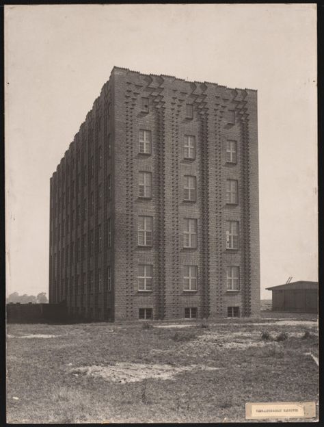 Expressionist Architecture, Strange Buildings, Hans Poelzig, Administrative Building, Architecture Reference, Building Facades, Amsterdam School, Brutalism Architecture, Cubism Art