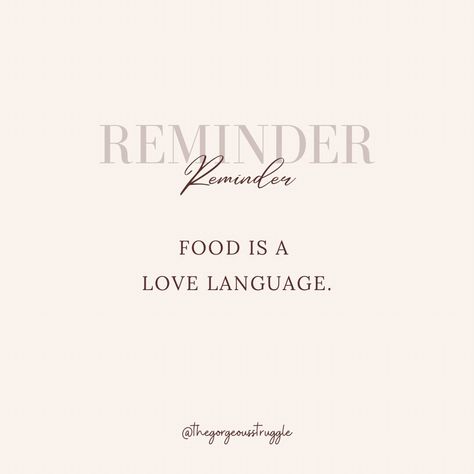 Food is a love language🤍 Am I right?! LOVE. LOVE LANGUAGES. GOOD FOOD. 🍔🌮🌯🥗🍱🍝🍣🥞🧁🍍🌶🥥 Food As A Love Language, My Love Language Is Food, Food Is A Love Language, Food Love Language Quote, Food Is My Love Language, Food Love Language, A Love Language, Happy Mind, Language Quotes