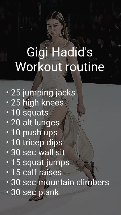 Gig Hadid Workout, Workout And Stretch Routine, Gigi Hadid Exercise, Exercise For Models, How To Look Like Gigi Hadid, Break Up Workout, Model Exercise Routine, Gigi Hadid Diet Plan, Workouts To Get Flexible