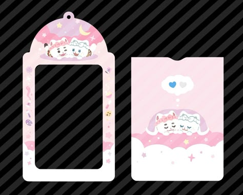 Toploader Printable, Strawfrog Wallpaper, Kpop Packaging, Kpop Stickers Printable, Cute Card Holder, Box Template Printable, Binder Templates, Pc Holder, Memo Pad Design