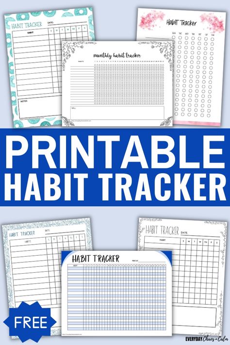 Free Printable Habit Trackers (PDF) Editable Habit Tracker Printable Free, Monthly Habit Tracker Template Free Printable, Habit Tracker Pdf Free, 30 Day Habit Tracker Free Printables, Monthly Habit Tracker Printable Free, Free Habit Tracker Printable, Habit Tracker Printable Monthly, Self Care Habit Tracker, Free Printable Habit Tracker