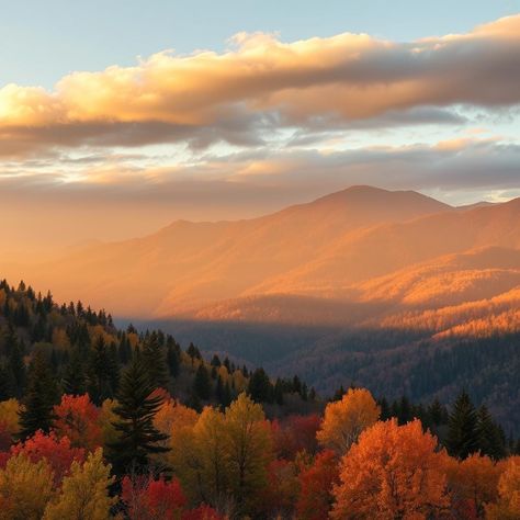 Fall Trees Mountains, Autumn Photography Nature Landscapes, Apple Orchard Aesthetic, Fall Images Autumn Beautiful, Fall Nature Photography, Fall In The Mountains, Fall Mountains, Mountain Autumn, Southern Aesthetic