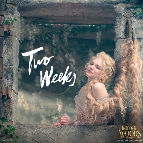 "High in her tower, she sits by the hour." Into The Woods - in theaters Christmas Day! Mackenzie Mauzy, Into The Woods Movie, Live Action Disney, Stephen Sondheim, Dream Roles, Crazy Fans, Comfort Movies, Theatre Nerds, Theatre Poster