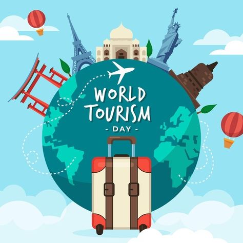 Travel And Tourism Design, Tourism Student Aesthetic, World Tourism Day, Travel Around The World Illustration, Tourism Poster Design Ideas, World Turismo Day, Travel And Tourism Poster Design, Dubai Tourism Poster, Cover Page For Project