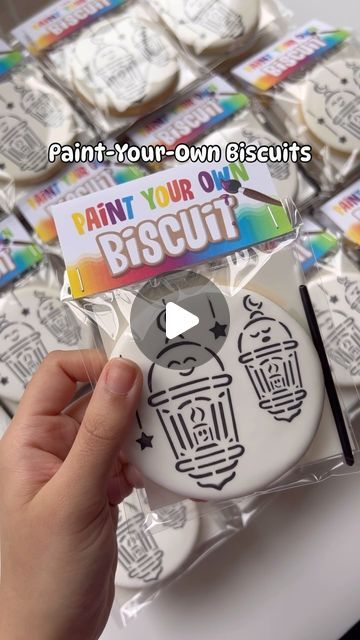 13K views · 1.8K likes | Sana Sodawala on Instagram: "PYO’s = ‘Paint Your Own’ Biscuit 🍪🎨  Here’s the process of how I make these - always make sure your icing is 100% dry before stencilling! Usually I do make edible paint palettes out of biscuits for these but this year I decided to go with ready palettes and loved the look of them ✨  Stencil genie + scraper: @sugarvanillastencils  All PYO things including stencil, paint palette, mini paintbrush, and tag: @zeewilldraw_stencils  4x6 bags for paint palettes: Amazon/ebay (search “4x6 cello bag”) Short DL 115mm x 180mm bag for PYO’s: @celloexpress_uk   And my heat sealer is tagged under my Amazon highlight! 💕" Pyo Cookies Packaging, How To Make Paint Your Own Cookies, Diy Cookie Decorating Kit For Kids, Paint Your Own Cookies How To Make, Biscuit Painting, Paint Your Own Cookies, Painted Sugar Cookies, Pyo Cookies, Christmas Cookies Packaging