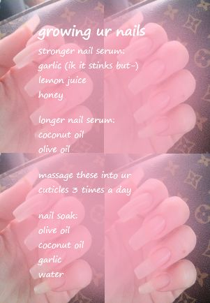 Nail Growth Diy, Nails Hacks, Grow Long Nails, Nail Growth Tips, Grow Nails Faster, Diy Makeup Remover, Diy Serum, Nail Serum, Long Natural Nails