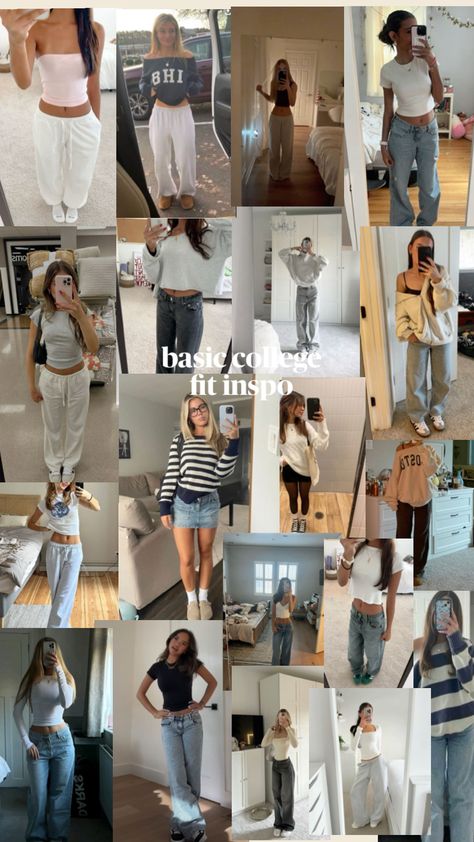 college fit inspo Put Together College Outfits, Cute College Class Outfits, College Outfit Essentials, College Clothes Outfits, College School Outfits, Class Outfits College, Class Outfit College, College Class Outfits, College Preparation