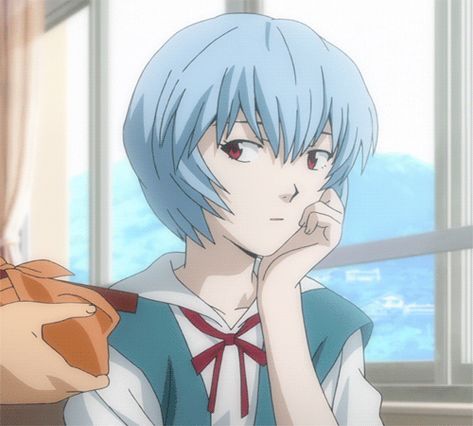 Rei Ayanami from Neon Genesis Evangelion Rei Ayanami Gif, Neon Genesis Evangelion Rei, Madoka Magica Sayaka, Fairy Tail Levy, Full Metal Panic, Magic Knight Rayearth, Rosario Vampire, Icon Gif, When They Cry