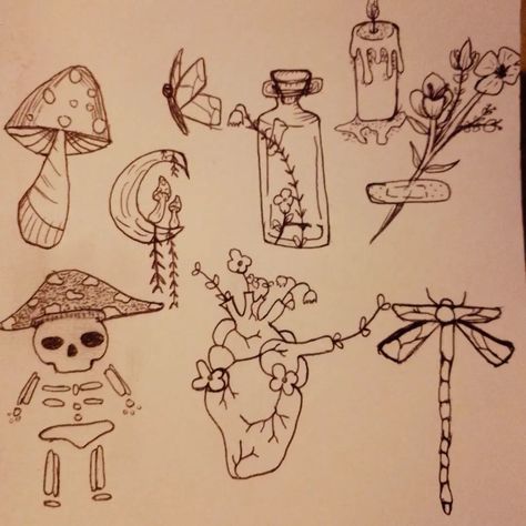 Earthy doodles Earthy Doodles, Witchy Doodles, Nature Doodles, Doodle Ideas, Book Of Shadows, Doodles, Arts And Crafts, Tattoos, Quick Saves