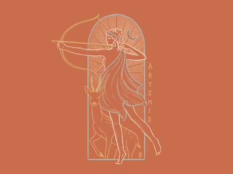 Artemis Tattoo, Artemis Goddess, Greek Decor, Ancient Mesopotamia, Greek Mythology Art, Embroidery Template, White Magic, Mythology Art, Moon Goddess