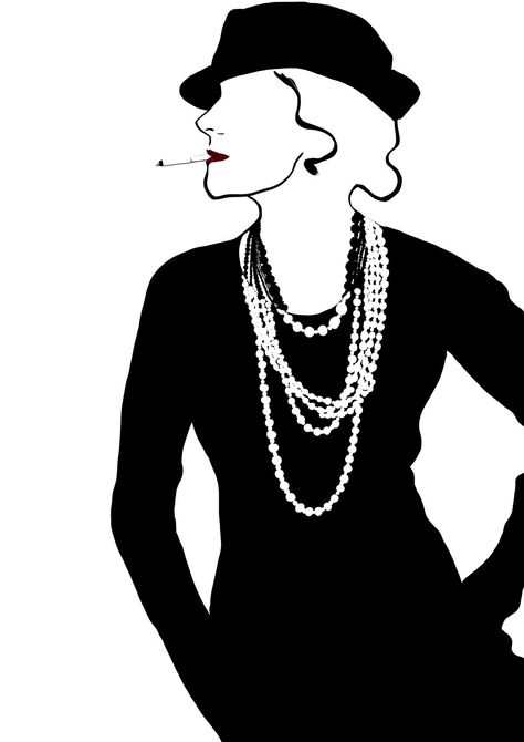 Coco Chanel Drawing, Coco Chanel Illustration, Coco Chanel Aesthetic, Chanel Bedroom, Fashion Illustration Chanel, Coco Chanel Poster, Chanel Illustration, Chanel Poster, Chanel Aesthetic