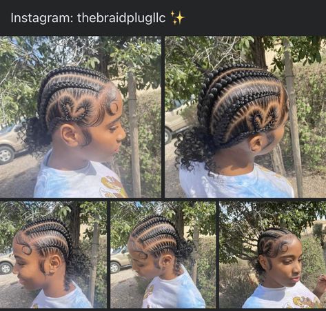 Cornrows Natural Hair, Heart Braid, Two Braid Hairstyles, Cute Braided Hairstyles, Braids Hairstyles Pictures, Braided Cornrow Hairstyles, 4c Natural Hair, Girls Hairstyles Braids, Curly Hair Inspiration