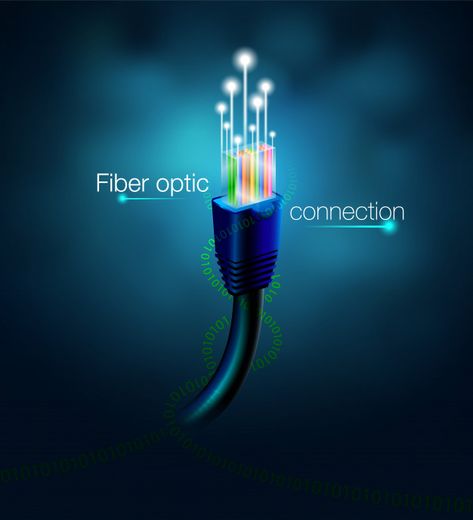 Fiber optic connection. Premium Vector Optic Logo, Fiber Optic Internet, Line Diagram, Fiber Optic Lighting, Fiber Internet, Glowing Background, Brick Wall Background, Fibre Optics, Fiber Optic Cable