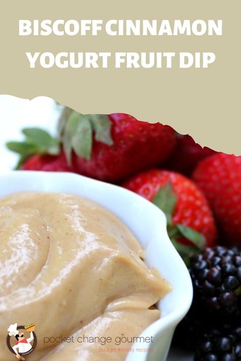 In a white bowl, serve Biscoff Cinnamon Yogurt Fruit Dip with berries on the side. Cinnamon Yogurt, Yogurt Fruit Dip, Eat Enough, Fruit And Veggies, Fruit Cookies, Yogurt Dip, Fruit Dip, Cinnamon Vanilla, Vanilla Yogurt