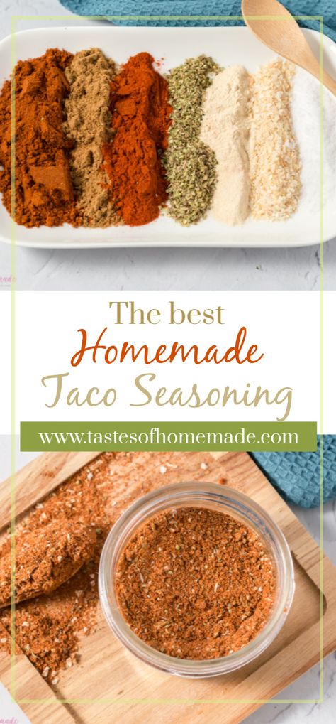 Just 7 simple spices blended together to create the best homemade taco seasoning. Best Homemade Taco Seasoning, Easy Taco Seasoning Recipe, Taco Seasoning Easy, Low Carb Taco Seasoning, Diy Taco Seasoning, Make Taco Seasoning, Low Carb Taco, Homemade Taco Seasoning Mix, Homemade Taco Seasoning Recipe