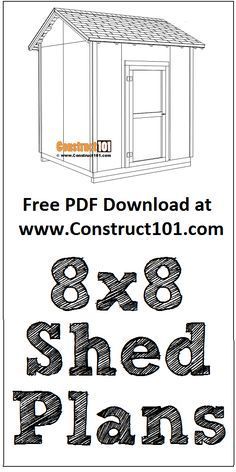 8 X 8 Shed Plans, 8x8 Shed Plans Free, Diy Shed Plans 8x10, Free Shed Plans 12x16, 8x8 Shed Plans, 4x8 Shed, 8x8 Shed, Mini Shed, Shed Plans Free