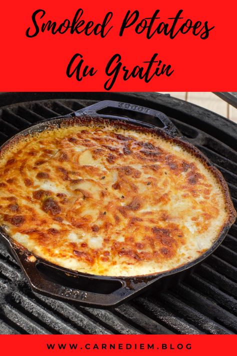 Smoked Potatoes, Cheesy Scalloped Potatoes, Au Gratin Potatoes, Au Gratin Potato Recipes, Gratin Potatoes, Au Gratin Recipes, Creamed Onions, Scalloped Potatoes Cheesy, Grilled Potatoes