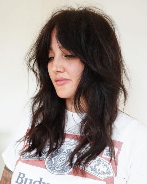 Modern Shag Haircut, Shaggy Long Hair, Long Shag Haircut, Shaggy Haircuts, Haircuts For Wavy Hair, Shag Hairstyles, Haircuts For Medium Hair, Shag Haircut, Haircuts For Fine Hair