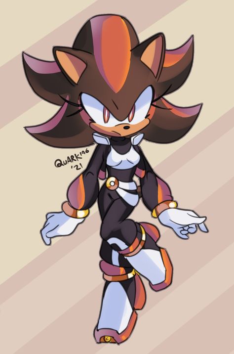 Genderbend Sonic Characters, Shadow The Hedgehog Genderbend, Shadow Genderbend, Female Metal Sonic, Genderbent Sonic, Female Shadow The Hedgehog, Sonic Genderbend, Female Shadow, Female Sonic