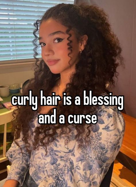 How To Know If I Have Curly Hair, Curly Hair Relatable, Curly Hair Care Aesthetic, Curly Hair Whisper, Trendy Haircuts For Curly Hair, Curly Hair Inspo Natural Curls, Curling Curly Hair, Curly Hair Pfp, Curtain Bangs On Curly Hair