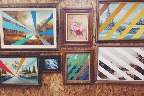 Round Up: 10 Amazing DIY Upcycled Thrift Store Art » Curbly | DIY Design & Decor Thrift Store Art, Thrift Store Diy, Thrift Store Crafts, Wood Burning Art, Upcycled Home Decor, Vintage Diy, Upcycled Crafts, Thrift Store Finds, Diy Vintage