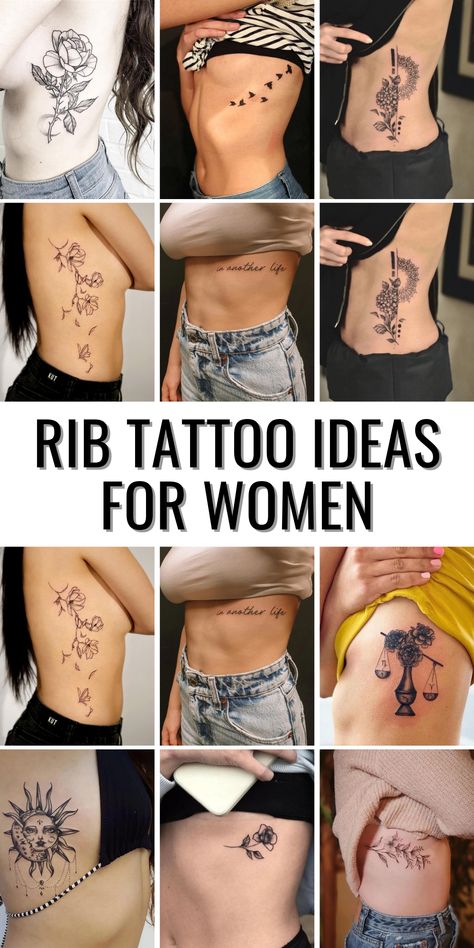 Stunning Rib Tattoo Ideas for Women: Small, Unique, and Meaningful Art Designs for the Side Unique Side Tattoos, Side Burn Tattoos For Women, Tats Quotes, Side Tats, Hip Tattoo Quotes, Burn Tattoo, Rib Tattoo Ideas, Small Rib Tattoos, Side Tattoos Women