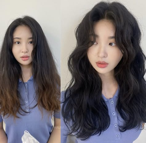 Korean Root Perm, Korean Wavy Hair, Ulzzang Short Hair, Curly Hair Beauty, Korean Hair Color, Mullet Hairstyle, Princess Hairstyles, Hair Images, Long Wavy Hair