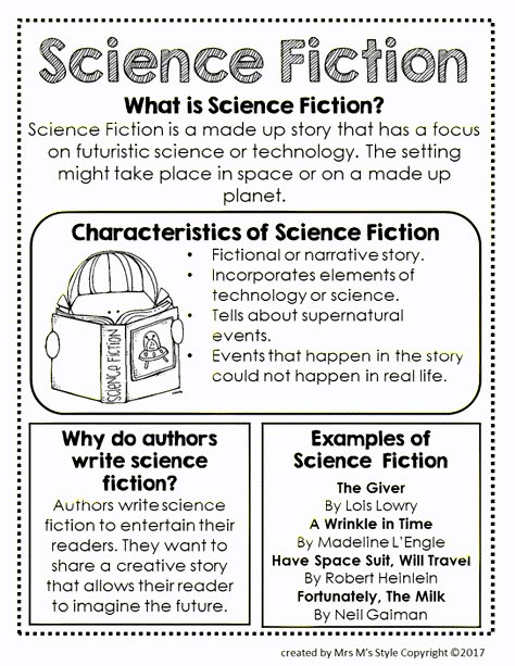 Best A Wrinkle in Time Activities for the Classroom - WeAreTeachers Science Fiction Writing, Genre Anchor Charts, Reading Anchor Charts, A Wrinkle In Time, About Science, Science Articles, Library Lessons, Readers Workshop, Reading Workshop