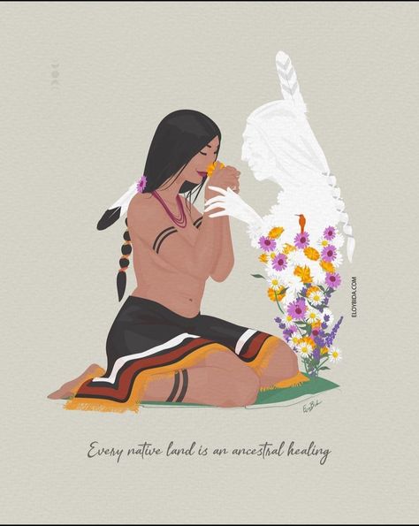 eloybida Native American Art Projects, Arte Yoga, Native American Woman, Native American Wisdom, Indigenous Culture, Arte Sketchbook, American Woman, Dope Art, Indigenous Art