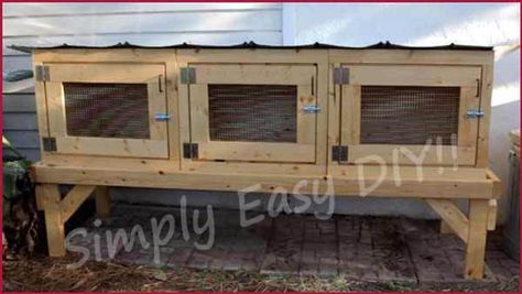 50 DIY Rabbit Hutch Plans to Get You Started Keeping Rabbits Hutch Plans, Rabbit Hutch Plans, Diy Rabbit Cage, Indoor Rabbit Cage, Diy Rabbit Hutch, Rabbit Pen, Outdoor Rabbit Hutch, Bunny Hutch, Meat Rabbits