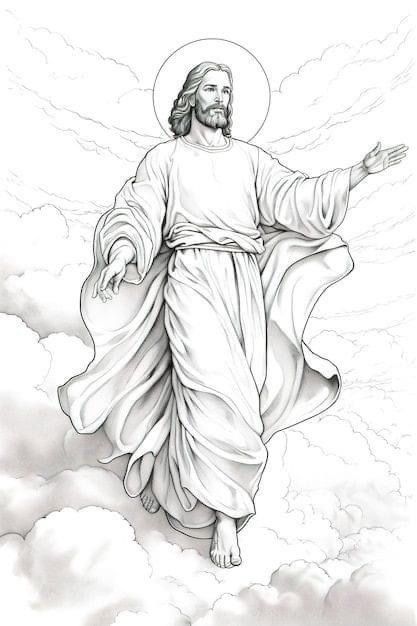 How To Draw God, Jesus Sketch Pencil Easy, Jesus Christ Sketch, Jesus Pencil Drawing, Jesus Drawings Sketches, Drawing On Pictures, Drawing Of Jesus, Jesus Christ Drawing, Jesus Sketch