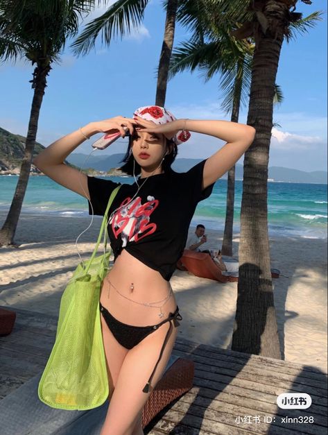 Outfit Sea Beach, Sea Outfit Summer, Cute Beach Outfits, Rayong, Beachy Outfits, Summer Poses, Summer Picture Poses, 사진 촬영 포즈, Beach Fits