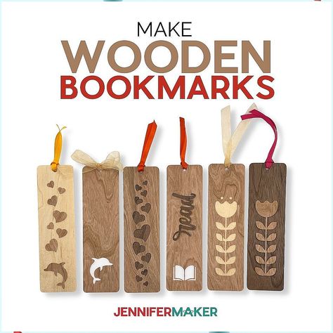 Make your own stunning paper creations with our easy and fun tutorials. Wooden Bookmarks, Jennifer Maker, Projets Cricut, Maker Project, 3d Cnc, Cricut Projects Beginner, Wood Book, Diy Bookmarks, Wooden Projects