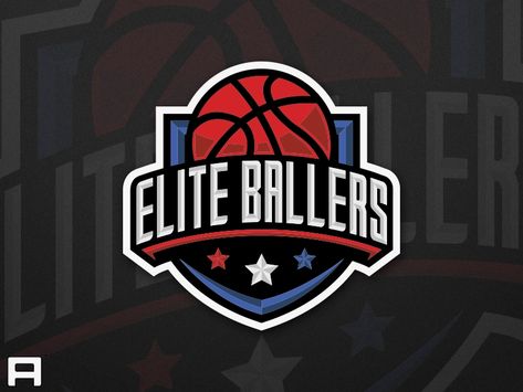 Elite Ballers Logo by Allen McCoy on Dribbble Ballers Logo, Fantasy Football Logos, Eli Manning, Hockey Logos, Sports Team Logos, Typography Branding, Basketball Leagues, Golden Knights, Vegas Golden Knights