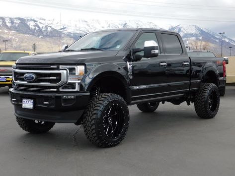 2020 Used Ford Super Duty F-350 PLATINUM FX4 at Watts Automotive Serving Salt Lake City & Provo, UT, IID 19907939 Ford Crew Cab, Ford Super Duty Trucks, Diesel Trucks Ford, Ford Diesel, Classic Cars Chevy, Ford Trucks F150, Super Duty Trucks, Future Trucks, Black Truck