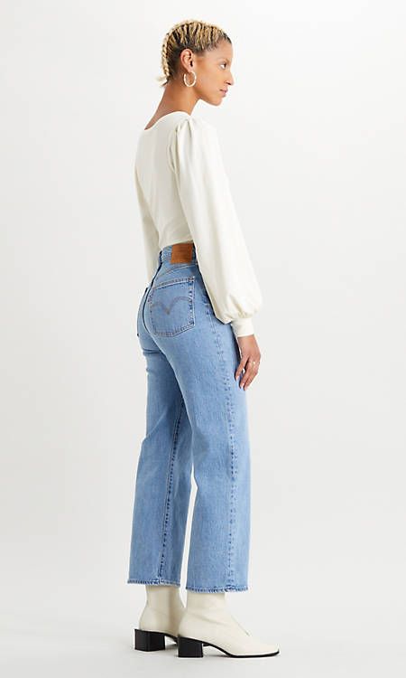 Ribcage Straight Ankle Women's Jeans - Light Wash | Levi's® US Levis Ribcage Jeans Outfit, Ankle Jeans Outfit, Levis Ribcage Jeans, Levis Ribcage Straight Ankle Jeans, Levis Ribcage Straight, Levi's Ribcage, Ribcage Jeans, Levis Ribcage, Straight Ankle Jeans