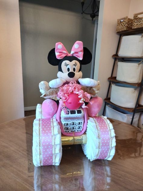 VlorenCreations - Etsy South Africa Pampers Cake, Baby Shower Minnie Mouse, Motorcycle Diaper Cake, Pink Diaper Cakes, Diaper Motorcycle Cake, Minnie Mouse Baby Shower, Baby Shower Diaper Cake, Baby Washcloth, Baby Minnie Mouse