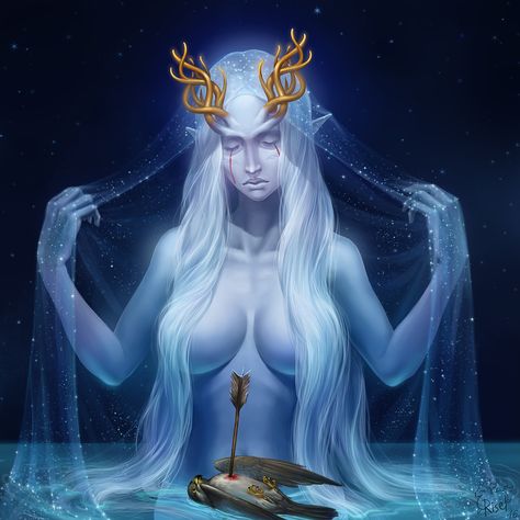 My concept design Elven Goddess from game "Dragon Age" Elven Goddess, Goddess Art, Fantasy Aesthetic, Angels And Demons, Digital Art Illustration, Design Concepts, Tarzan, Dragon Age, Unique Tattoos