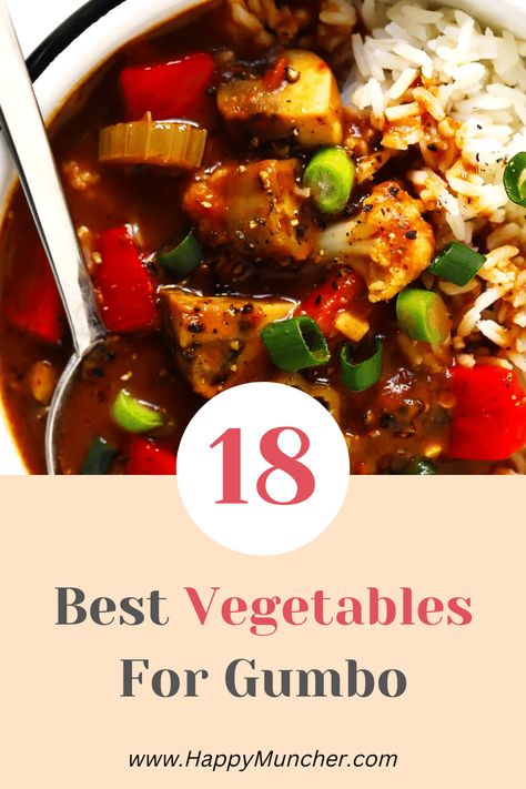 Vegetable Gumbo Recipes, Gumbo Vegetables, Vegetable Gumbo, Gumbo Soup, Eggplant Zucchini, Best Vegetables, Raw Spinach, Gumbo Recipe, Veggie Soup