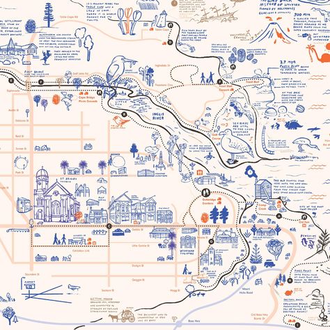 Amusement Park Map Illustration, Cool Map Design, Vector Map, Map Illustration Art, Cultural Mapping, Building Map Design, Maps Graphic Design, Map Infographic Design, Interactive Map Design