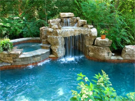 grotto Pool Grotto, Grotto Ideas, Grotto Pool, Pool Waterfalls, Amazing Pools, Dream Backyard Pool, Stone Pool, Luxury Swimming Pools, Pools Backyard Inground