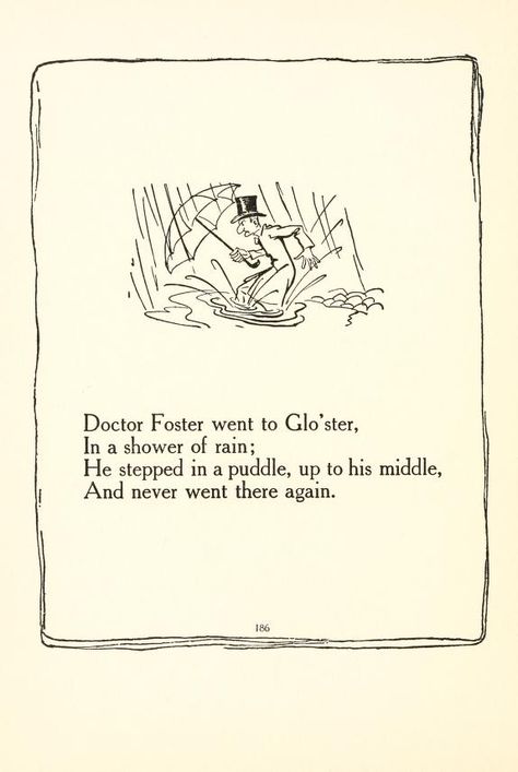 Goblin Oc, Waldorf Teacher, Old Nursery Rhymes, Dr Foster, Childrens Poems, British Books, Arthur Rackham, Short Poems, Mother Goose