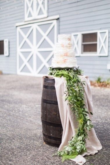 Love this cake display! Barrel Wedding Cake Table, Barrel Wedding Cake, Wine Barrel Wedding, Equestrian Wedding, Barrel Wedding, Bride And Groom Silhouette, Sarasota Wedding, Barrel Decor, Creative Wedding Cakes