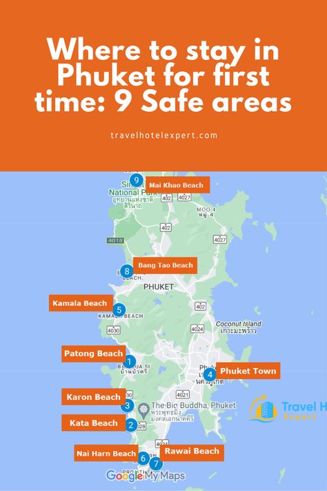 where to stay in Phuket as a first-time visitor? In today’s article, I will help you to find the safest places to stay in Phuket for tourists. I’ll provide you with my recommendation for the best areas to stay in Phuket, along with a helpful map and the areas to avoid. I’ll also share where I stayed in Phuket and suggest some of the best hotels for all budgets. Where To Stay In Phuket, Thailand Hostels, Phuket Travel, Karon Beach, Thailand Vacation, Phuket Hotels, Thailand Trip, Patong Beach, Before I Sleep