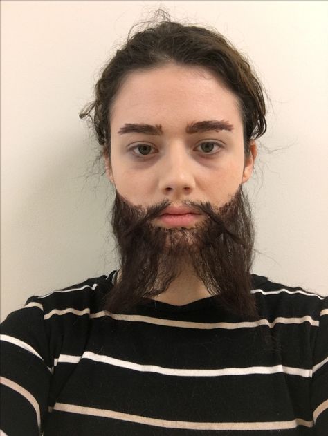 Fake facial hair Bearded Lady, Stage Makeup, Organic Health, Healthy Juices, Makeup Designs, Crepe Paper, Facial Hair, Fitness Beauty, Facial Skin