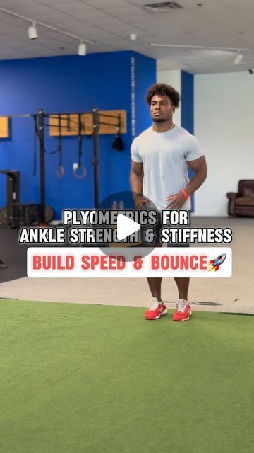 AJ CARTER on Instagram: "Do These Pogo Variations To Build Ankle Strength & Stiffness❗️  Use these Plyometrics in your warmup to help activate before your speed/agility sessions. Pogos help strengthen your foot and ankles, stiffen your ankles, increase speed, and promotes balance and coordination.   Save these for your next workout!✅  #athlete #plyometrics #speed #explosive #sports #football #nfl #training #trending #performance #strength #gym #sprint #sprinting #workout #explore" Workouts For Runners, Ankle Strength, Workout Athlete, Nfl Training, Increase Speed, Football Drills, Strength Training Workouts, Football Nfl, Sports Football