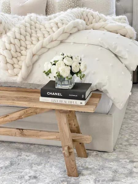 BEDROOM \ End of bed styling with a bench. Shop my favorite finds and learn tips for a bedroom refresh. | SBK Living End Of Bed Benches, Bed With Bench At End, Bed Benches, Bench End Of Bed, Bedroom Details, Bedroom Styling, Live Beautiful, End Of Bed Bench, Bed Bench