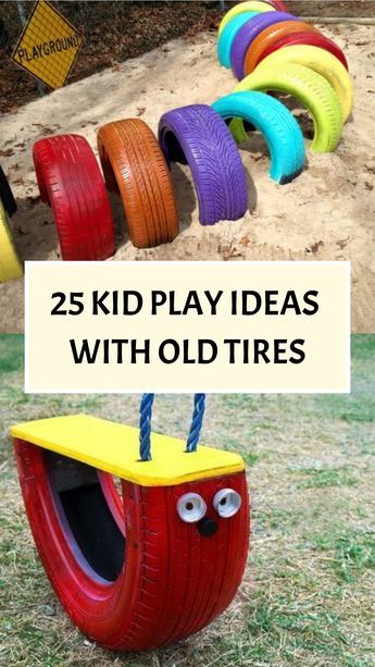 Discover a realm of creativity and fun with these innovative children's play concepts using recycled tires. Transform old tires into a homemade swing, design a thrilling obstacle course, or assemble a tire balance beam. Witness your child's imagination and physical abilities flourish in these stimulating activities. Convert your outdoor space into an exhilarating playground of exploration and kickstart the enjoyment! Alternative Playground Ideas, Diy Kids Outdoor Play, Tractor Tire Ideas, Tyre Ideas For Kids, Homemade Playground, Tyres Outdoor Play, Tyres Playground Outdoor Play, Tire Kids Play Playground Ideas, Tires In Playground