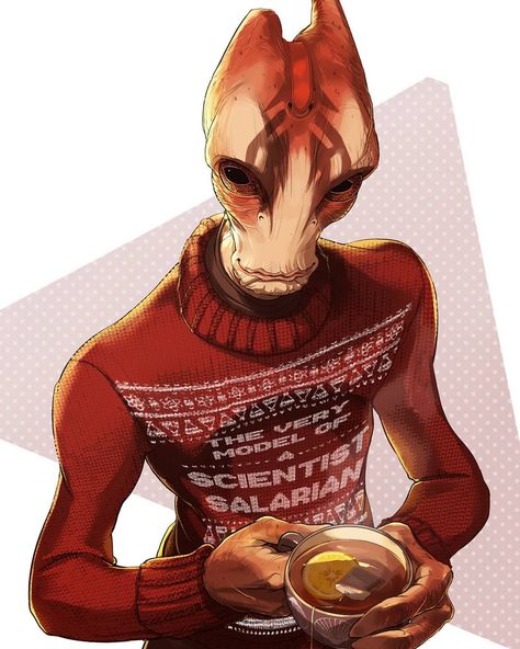 -Ahem- This was supposed to be finished for holidays, but in Italy we are still waiting for Epiphany so?? Enjoy the new entry to my… Mass Effect Mordin, Mordin Solus, Mass Effect Garrus, Mass Effect Funny, Mass Effect Games, Mass Effect Universe, Mass Effect Art, Mass Effect 3, Commander Shepard